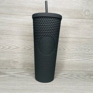 Nwt Starbucks 2021 Black Matte Studded Venti 24oz Tumbler cup iced coffee cup